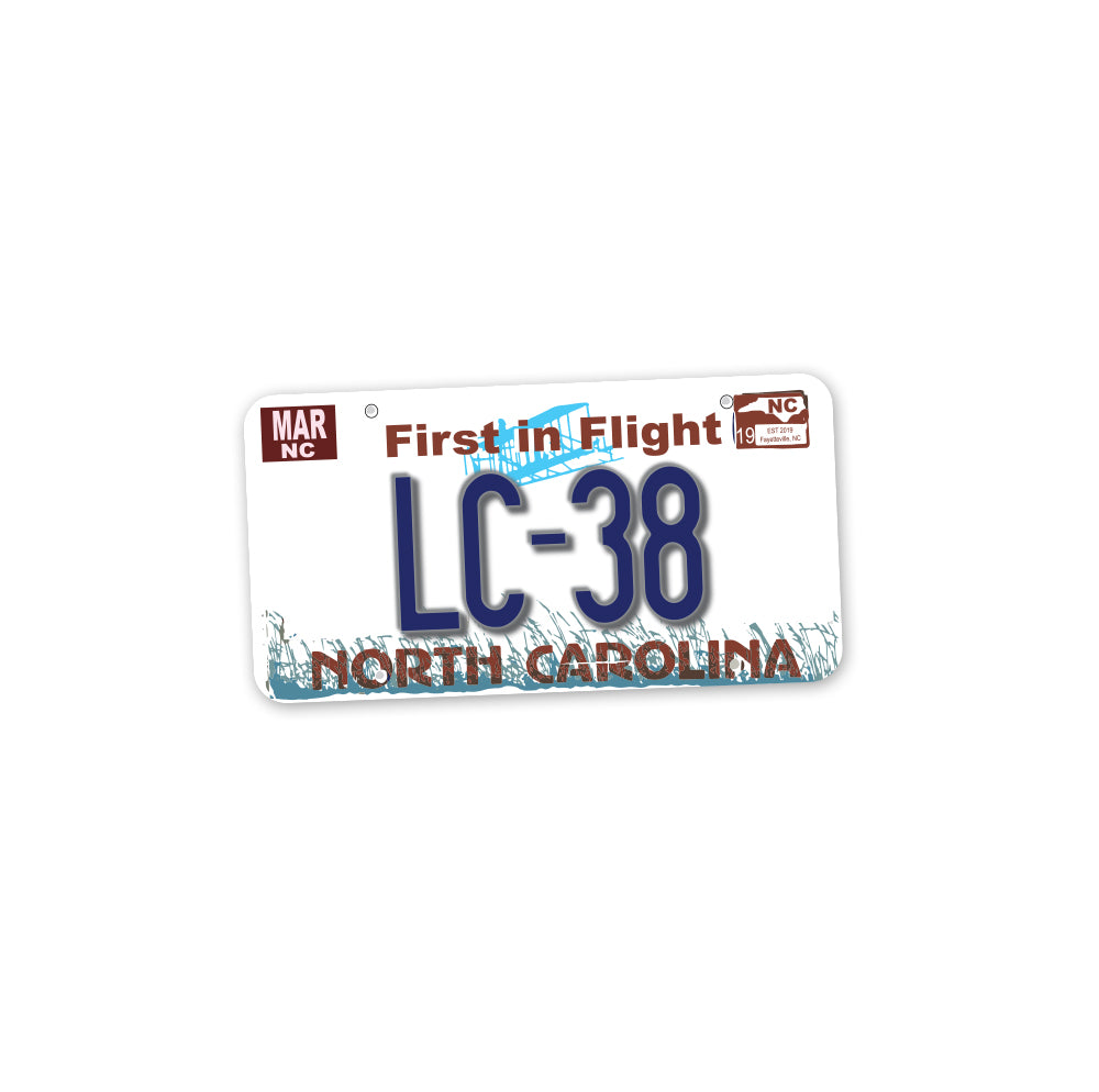 LC38 License Plate Sticker