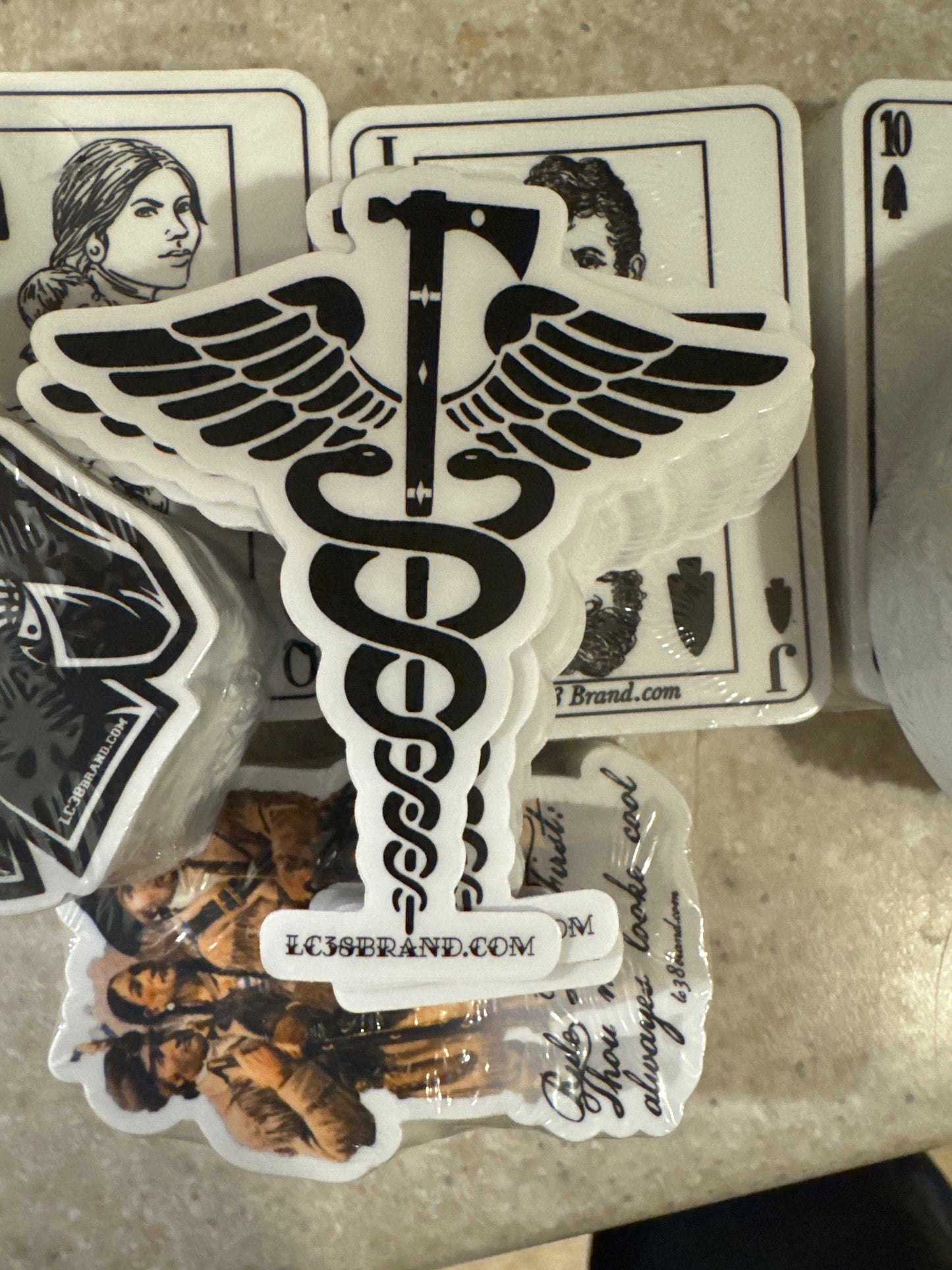 Caduceus Pipehawk Sticker