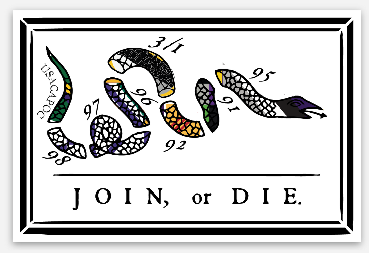 Join, or Die Sticker