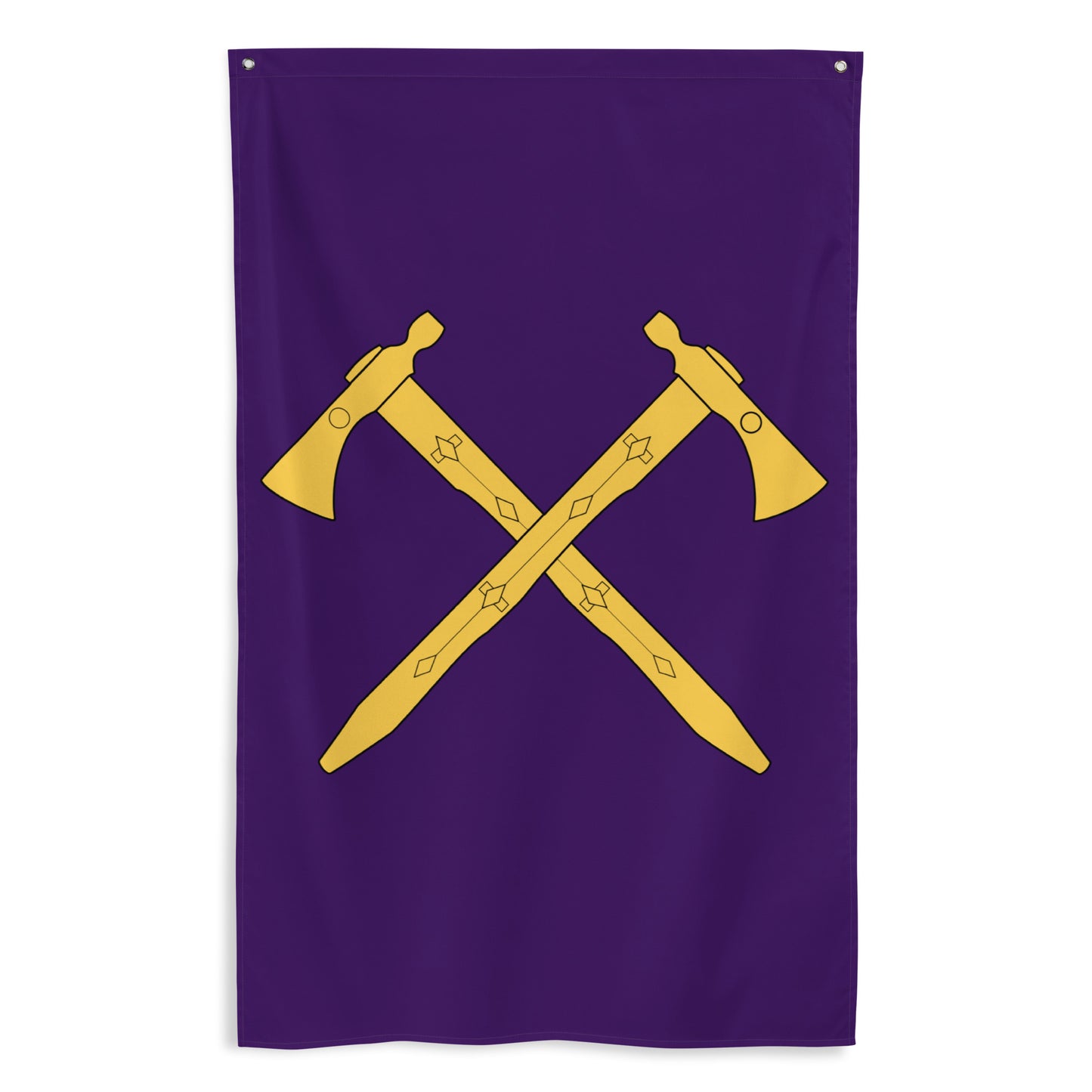 Purple Pipehawks Flag Vertical Orientation