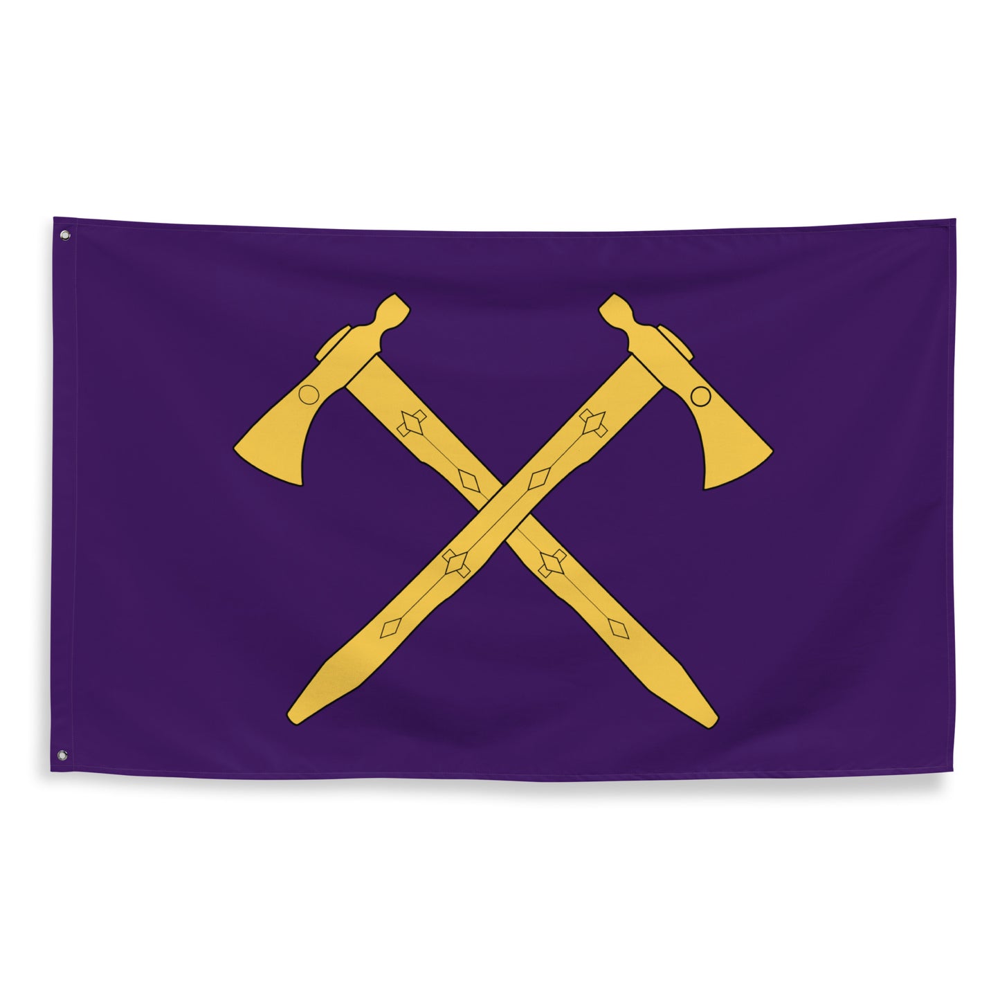 Purple Pipehawks Flag Horizontal Orientation